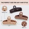 Kitsch Large Hair Clips for Women – Fashionable Loop Hair Claw Clips | Matte Plastic, Easy-Grip | Perfect for Everyday Use & Special Occasions | Ideal Gifts for Women – Tortoise & Black, 2 Pcs(Neutral (3 Pieces  Large))