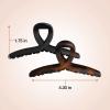Kitsch Large Hair Clips for Women – Fashionable Loop Hair Claw Clips | Matte Plastic, Easy-Grip | Perfect for Everyday Use & Special Occasions | Ideal Gifts for Women – Tortoise & Black, 2 Pcs(Tortoise and Black (2 Pieces  Large Loop))