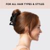 Kitsch Large Hair Clips for Women – Fashionable Loop Hair Claw Clips | Matte Plastic, Easy-Grip | Perfect for Everyday Use & Special Occasions | Ideal Gifts for Women – Tortoise & Black, 2 Pcs(Electroplated Springs Black (1 Piece  Large))