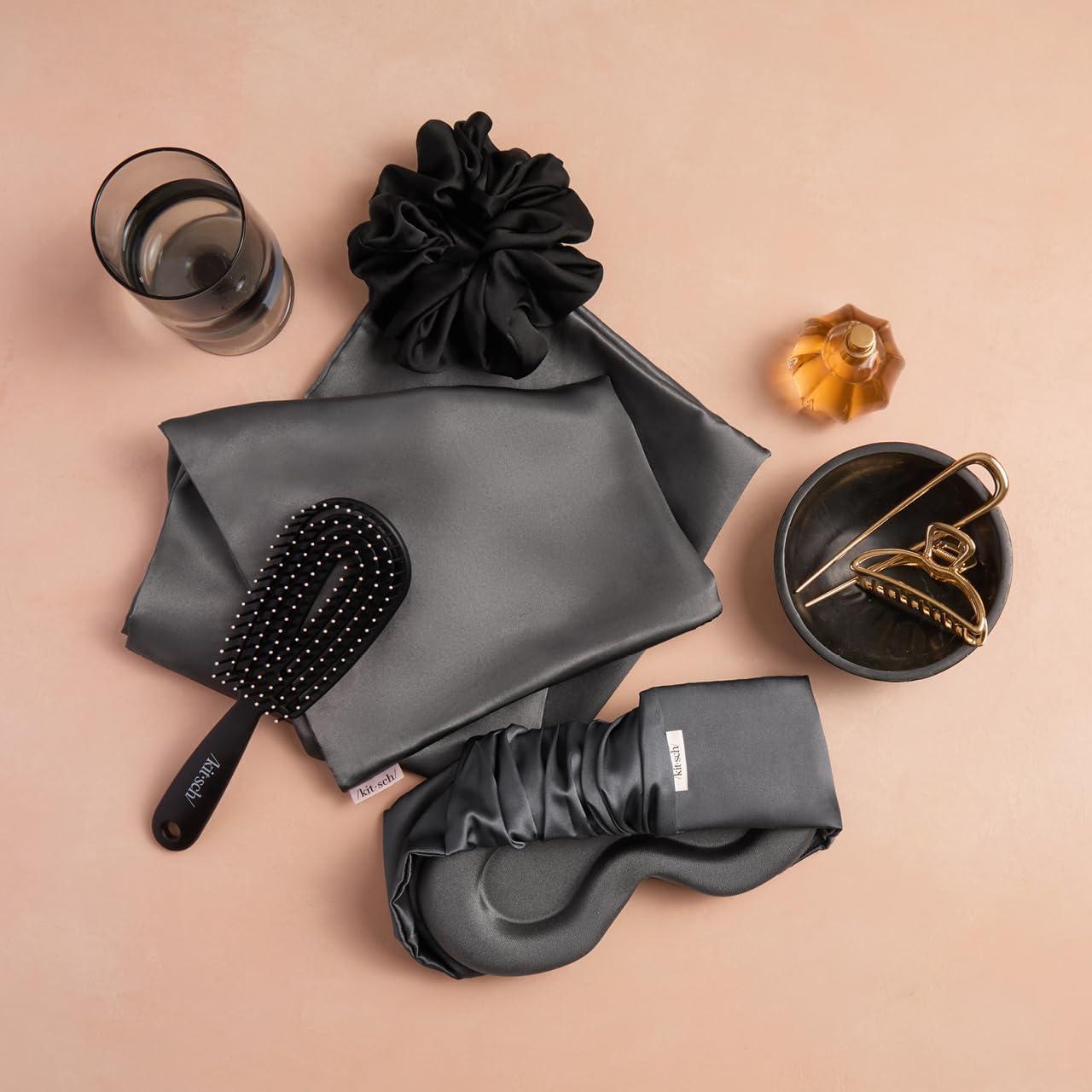 imageKitsch Contour Pillow Eye Mask Softer Than Silk Eye Masks for Sleep Blindfold Sleep Masks for Women amp Men No Eye Pressure Lightweight Eye Care Travel Essentials BlushCharcoal