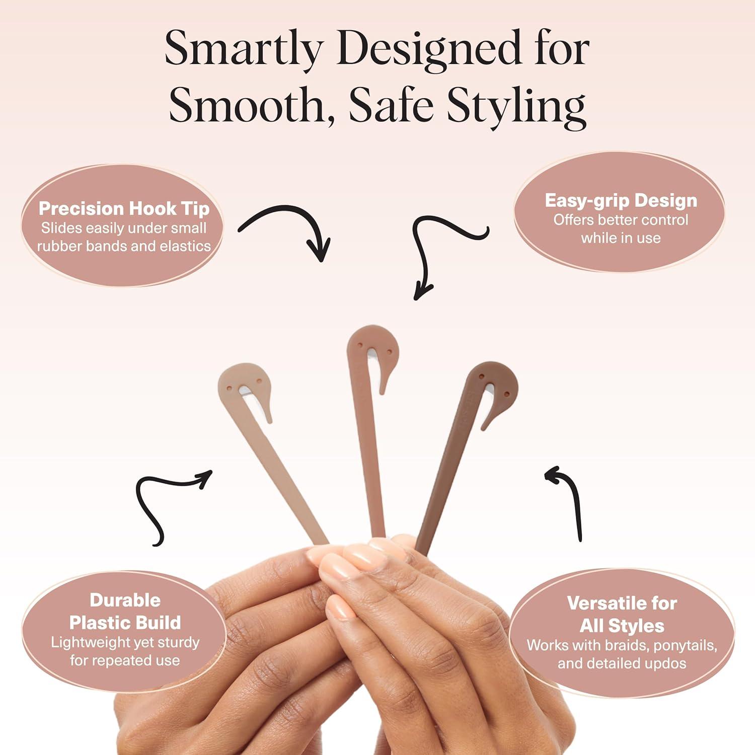 imageKitsch Hair Tie Cutter Easy To Use Pain Free Rubber Band Cutter for Hair Kids Baby amp Toddler Girls Ideal Gifts for Women Black 3pc SetMulticolored