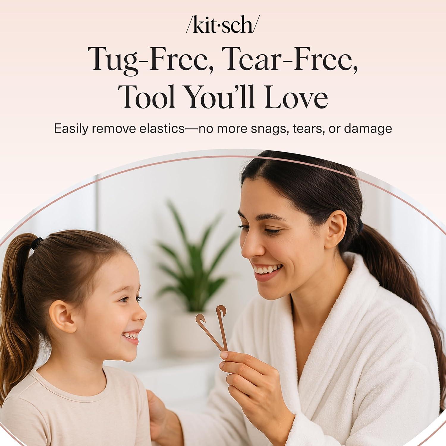 imageKitsch Hair Tie Cutter Easy To Use Pain Free Rubber Band Cutter for Hair Kids Baby amp Toddler Girls Ideal Gifts for Women Black 3pc SetMulticolored