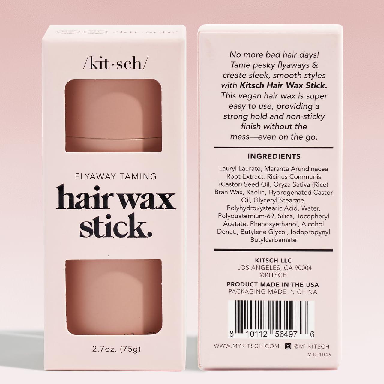 imageKitsch Hair Wax Stick for Women amp Men AntiFrizz and Fly Away Hair Tamer No Residue Hair Finishing Stick All Day Hold Styling Product 27 oz