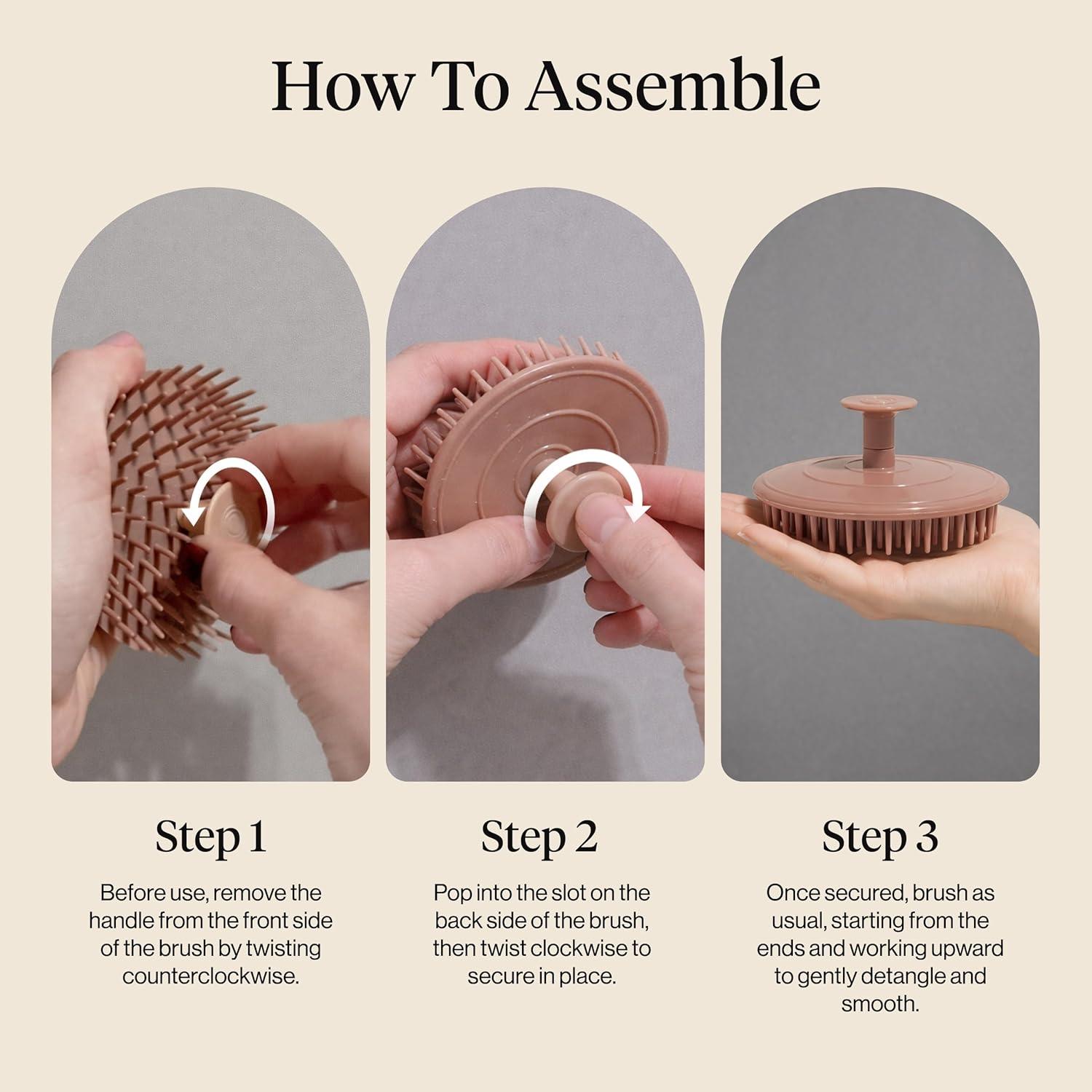 imageKitsch Scalp Massager for Hair Care  Scalp Scrubber Shampoo Brush amp Exfoliator for All Hair Types  Relaxing amp Exfoliating  Terracotta