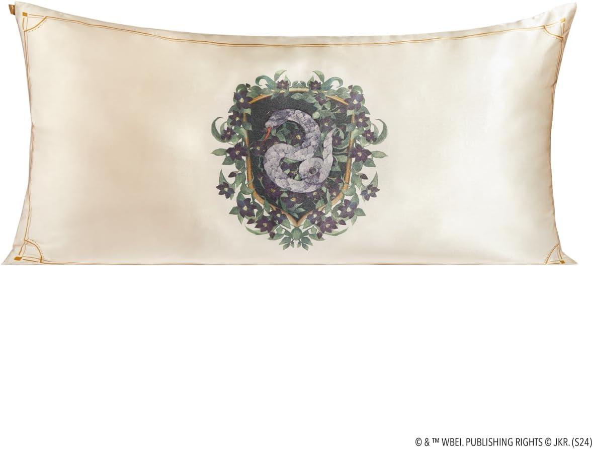 imageKitsch x Lisa Frank Satin Pillowcase with Zipper for Hair amp Skin Softer Than Silk Pillow Cases Queen WrinkleFree Smooth and Cooling Satin Pillow Covers StandardQueen Size 19x26 Angel KittyHarry Potter Slytherin