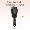 Kitsch Detangler Brush – Flexible Curly Hair Brush for Women, Men & Kids | Detangling Hairbrush with Bendable Frame and Ultra-Smooth Bristles for Wet or Dry Strands – Terracotta(Black)