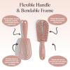 Kitsch Detangler Brush – Flexible Curly Hair Brush for Women, Men & Kids | Detangling Hairbrush with Bendable Frame and Ultra-Smooth Bristles for Wet or Dry Strands – Terracotta(Terracotta)