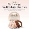 Kitsch Hair Ties No Damage – Strong, Stretchy Hair Bands | Soft Nylon Ponytail Holders, Snag-Free Rubber Bands, Perfect for Updos & Braids | Ideal Gifts for Women – Black, 8pcs(Rosewood (Pack of 8))