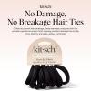 Kitsch Hair Ties No Damage – Strong, Stretchy Hair Bands | Soft Nylon Ponytail Holders, Snag-Free Rubber Bands, Perfect for Updos & Braids | Ideal Gifts for Women – Black, 8pcs(Black (Pack of 8))
