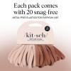 Kitsch Hair Ties No Damage – Strong, Stretchy Hair Bands | Soft Nylon Ponytail Holders, Snag-Free Rubber Bands, Perfect for Updos & Braids | Ideal Gifts for Women – Black, 8pcs(Blush Standard (Pack of 20))