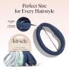Kitsch Hair Ties No Damage – Strong, Stretchy Hair Bands | Soft Nylon Ponytail Holders, Snag-Free Rubber Bands, Perfect for Updos & Braids | Ideal Gifts for Women – Black, 8pcs(Garden Bouquet (Pack of 8))