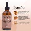 Kitsch Organic Castor Oil for Hair Growth – 100% Pure Castor Oil, Organic Cold Pressed Unrefined Glass Bottle for Face, Skin, Lashes, Brows, Scalp, Nails & Belly Button | Ideal Gifts for Women- 16 oz(4 Fl Oz (Pack of 1))