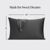 Kitsch Satin Pillowcase, Softer Than Silk Pillow Cases, Cooling Pillow Covers, King Size Pillow Cases Set of 2, Satin Pillowcase with Zipper for Hair, Skin & Quality Sleep, 19″x36″ Blush, 2pcs(Charcoal)