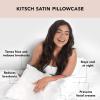 Kitsch Satin Pillowcase, Softer Than Silk Pillow Cases, Cooling Pillow Covers, King Size Pillow Cases Set of 2, Satin Pillowcase with Zipper for Hair, Skin & Quality Sleep, 19″x36″ Blush, 2pcs(Marble)