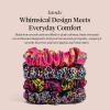 Kitsch Satin Scrunchies for Women – No Crease Hair Ties for Girls | Scrunchies For All Hair Types and Textures, Perfect for Day or Night | Ideal Gifts for Women – Assorted Cherry Blossom, 5pcs(Rainbow Leopard)