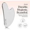 Kitsch Stainless Steel Gua Sha Facial Tools – Lymphatic Drainage Massager for Face & Chin, Jawline Shaper, Double Chin Reducer, Guasha Tool for Face Massager, Skin Care Tools – Irridescent(Silver)