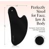 Kitsch Stainless Steel Gua Sha Facial Tools – Lymphatic Drainage Massager for Face & Chin, Jawline Shaper, Double Chin Reducer, Guasha Tool for Face Massager, Skin Care Tools – Irridescent(Matte Black)