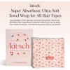 Kitsch XL Microfiber Hair Towel Wrap for Women – Microfiber Towel, Super Absorbent, Quick Dry, Anti-Frizz – for Long & Short Hairs, Turbans for Women(Cherry Print)