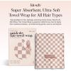 Kitsch XL Microfiber Hair Towel Wrap for Women – Microfiber Towel, Super Absorbent, Quick Dry, Anti-Frizz – for Long & Short Hairs, Turbans for Women(Terracotta Checkered)