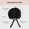 Kitsch XL Satin Bonnet for Sleeping – Softer Than Silk Hair Bonnet for Women – Secure Fit, Adjustable Night Cap for Curly & Textured Hair – Prevents Breakage, Tangles & Thinning – Charcoal(Black)