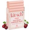 Kitsch Cleansing Tart Cherry Soap Bar with Refreshing Scent – Eco-Friendly Body Wash Women Love – Cherry Solid Bar Soap for Daily Use – Silicone, Sulfate and Paraben Free, Made in USA – 4oz
