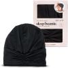 Kitsch Satin Lined Beanie – Softer than Silk Beanie For Sleeping Women, Breathable Hair Cover for Sleeping, Slouchy Beanies, Bonnets for Women, Hair Wrap, Reduce Breakage for Frizz-free Hairs – Black