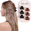Kitsch Small Hair Clips for Women and Girls – Mini Claw Clips | Hair Accessories | Daily Styling, Recycled, Cherry Blossom Design | Ideal Gifts for Women – 8pc Set(Black and Tort)