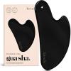 Kitsch Stainless Steel Gua Sha Facial Tools – Lymphatic Drainage Massager for Face & Chin, Jawline Shaper, Double Chin Reducer, Guasha Tool for Face Massager, Skin Care Tools – Irridescent(Matte Black)