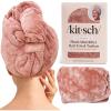 Kitsch XL Microfiber Hair Towel Wrap for Women – Microfiber Towel, Super Absorbent, Quick Dry, Anti-Frizz – for Long & Short Hairs, Turbans for Women(Terracotta)