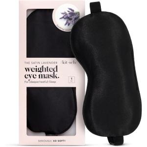 Kitsch Contour Pillow Eye Mask – Softer Than Silk Eye Masks for Sleep, Blindfold Sleep Masks for Women & Men, No Eye Pressure, Lightweight, Eye Care, Travel Essentials – Blush(Weighted Black)