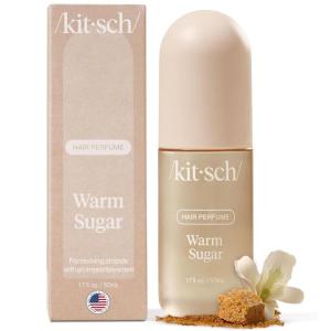 Kitsch Hair Perfume for Women – Pistachio Latte | Clean, Deodorizing & Patented Odor-Eliminating Technology Hair Spray & Body Mist – Freshen Hair, Body & Pillows – Coconut & Warm Coffee Scent – 50mL(Warm Sugar)