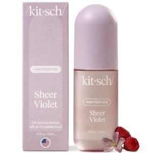 Kitsch Hair Perfume for Women – Pistachio Latte | Clean, Deodorizing & Patented Odor-Eliminating Technology Hair Spray & Body Mist – Freshen Hair, Body & Pillows – Coconut & Warm Coffee Scent – 50mL(Sheer Violet)