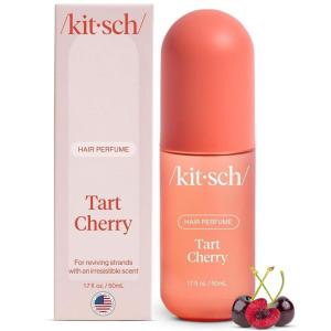 Kitsch Hair Perfume for Women – Tart Cherry | Clean, Deodorizing & Patented Odor-Eliminating Technology Hair Spray & Body Mist – Freshen Hair, Body & Pillows – Fruity Gourmand Scent & Vanilla – 50mL | For Women, Clean, Deodorizing, Freshen Hair, Body