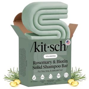 Kitsch Rosemary & Biotin Shampoo Bar – For Hair Growth, Strengthening, Thickening & Volumizing Shampoo for Women and Men – Free of Parabens, Sulfates & Silicones – Made in USA – 3.2 oz