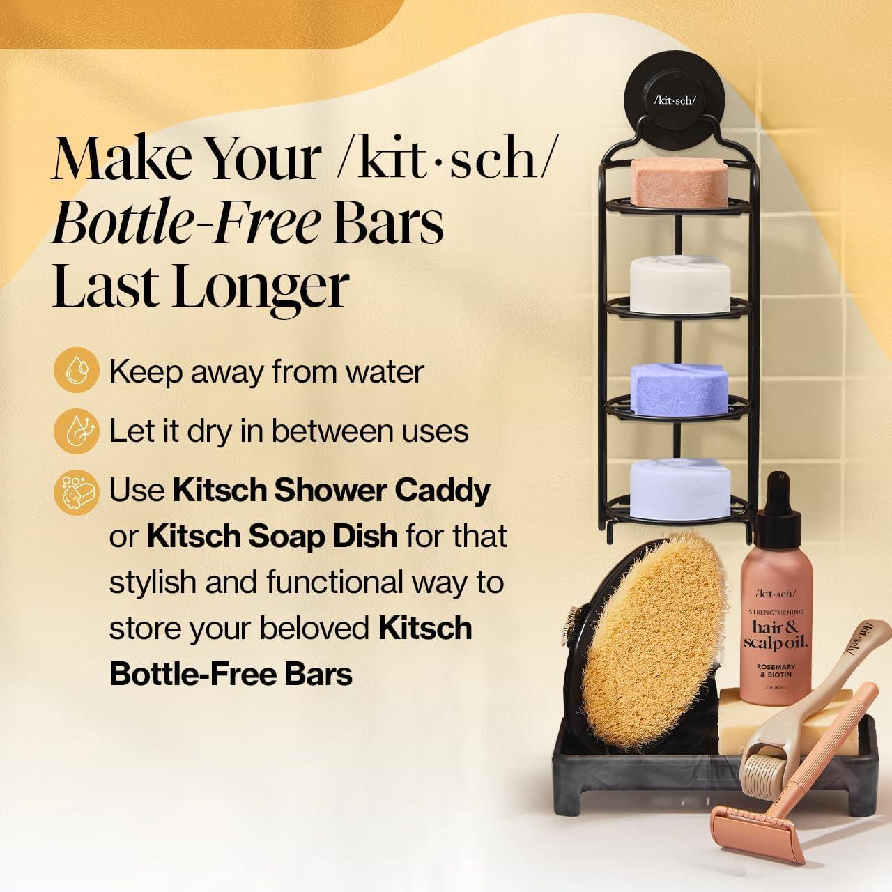 imageKitsch Coconut Oil Shampoo and Conditioner Set Deep Moisturizing Shampoo and Conditioner Bar for Dry Damaged Hair Hydrating Solid Bars for Curly Coily amp Color Treated Hair Made in USA