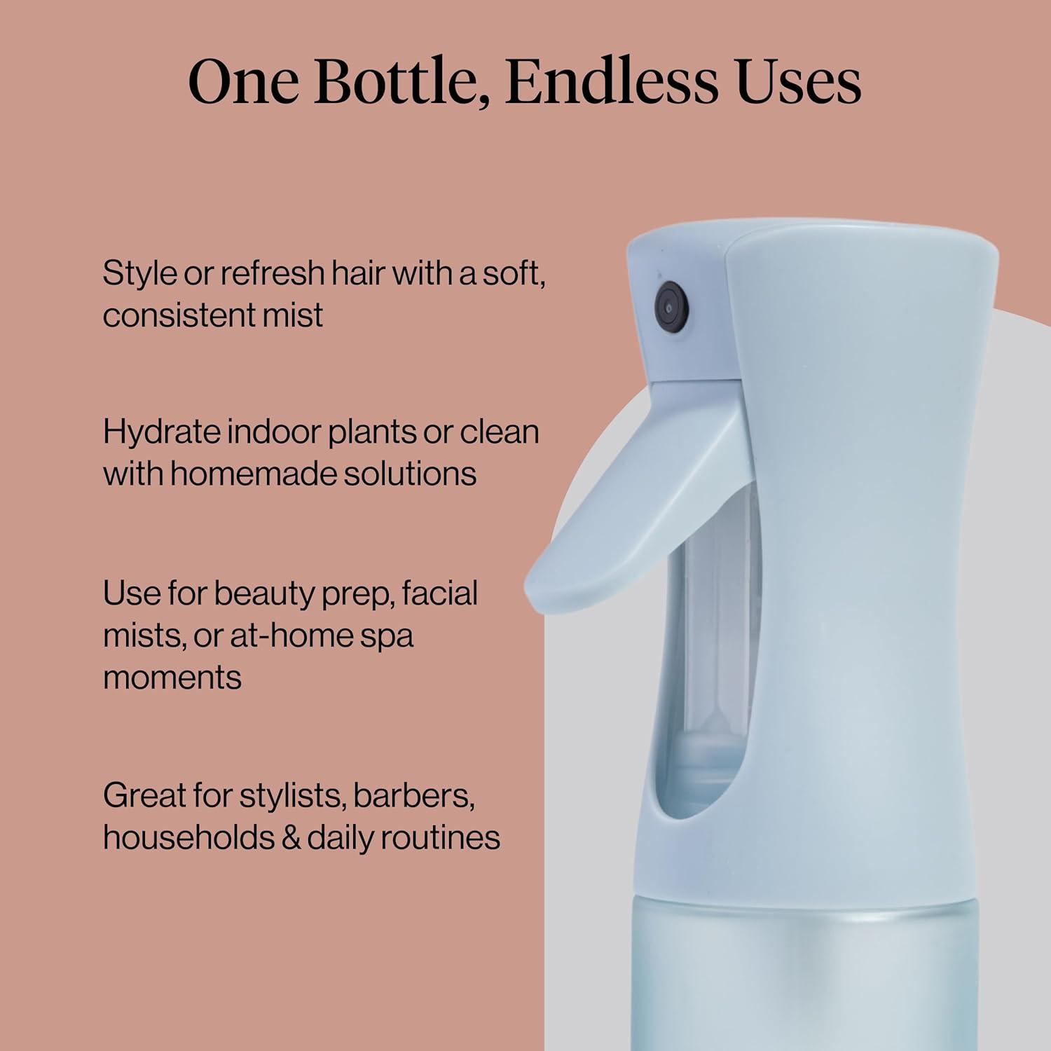 imageKitsch Continuous Spray Bottle for Hair Fine Mist Water Mister amp Water Spray Bottle Recycled Hair Spray Bottle Spray Bottles for Cleaning Styling Plants amp More Terracotta 150mlHaze Blue