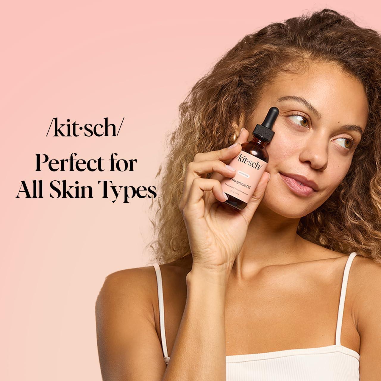 imageKitsch Dermaplane Face Oil with Jojoba amp Argan Oil Hydrating Facial Formula for Dermaplaning Tool Gua Sha amp Razor Use IrritationFree Shave Oil for Soft Radiant Skin 2oz