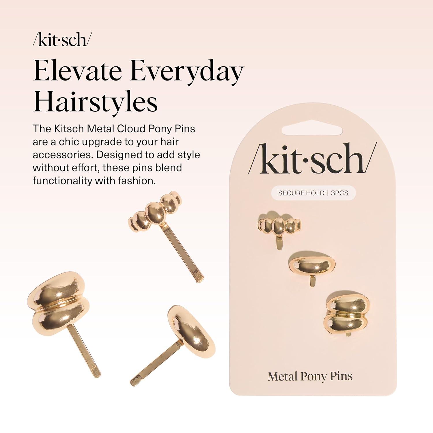 imageKitsch Hair Clips for Women amp Bobby Pins Gold Metal Snap Hair Barrettes Stylish No Slip PainFree Ideal for Everyday Hairstyles Ideal Gifts for Women Sedona 8pc SetGold