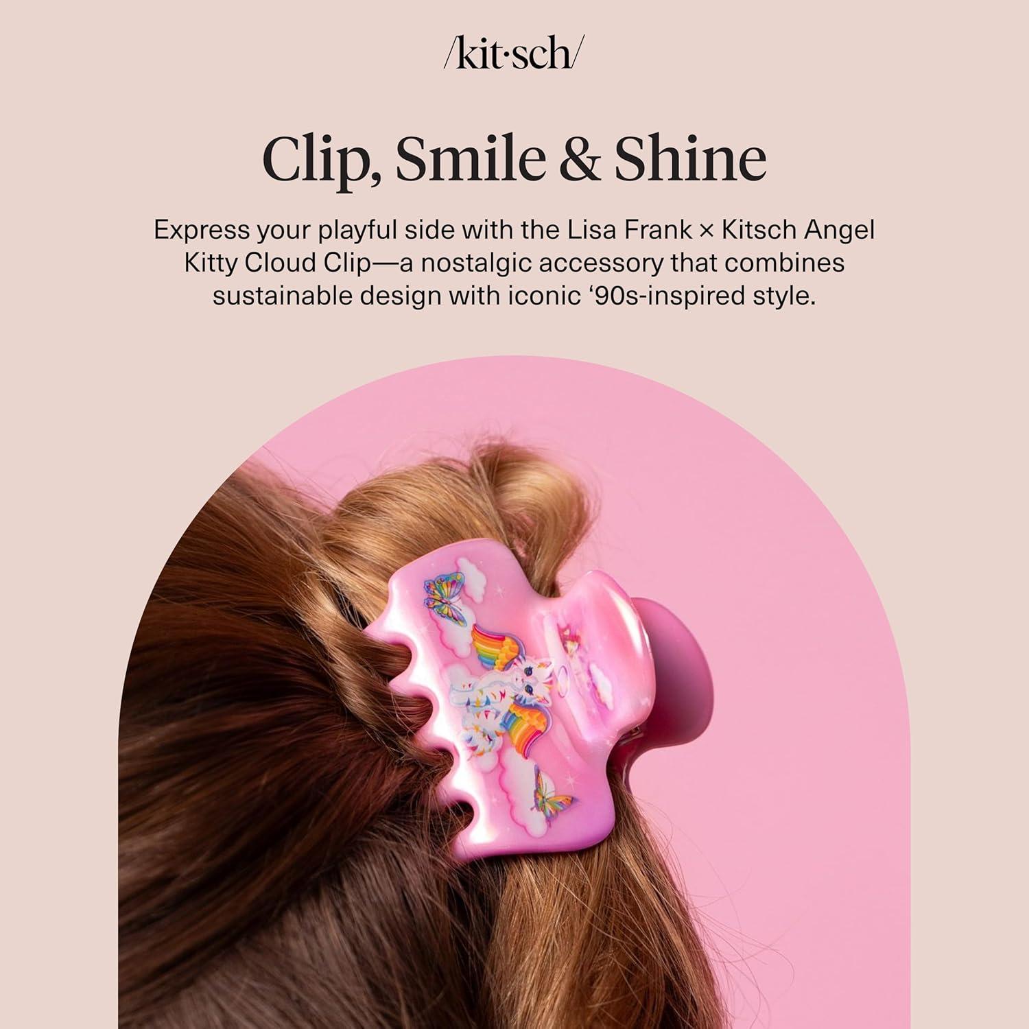 imageKitsch Hello Kitty Recycled Plastic Puffy Medium Hair Clips for Women Medium Claw Clips for Thick amp Thin Hair Ideal Gifts for Women 1 PieceAngel Kitty