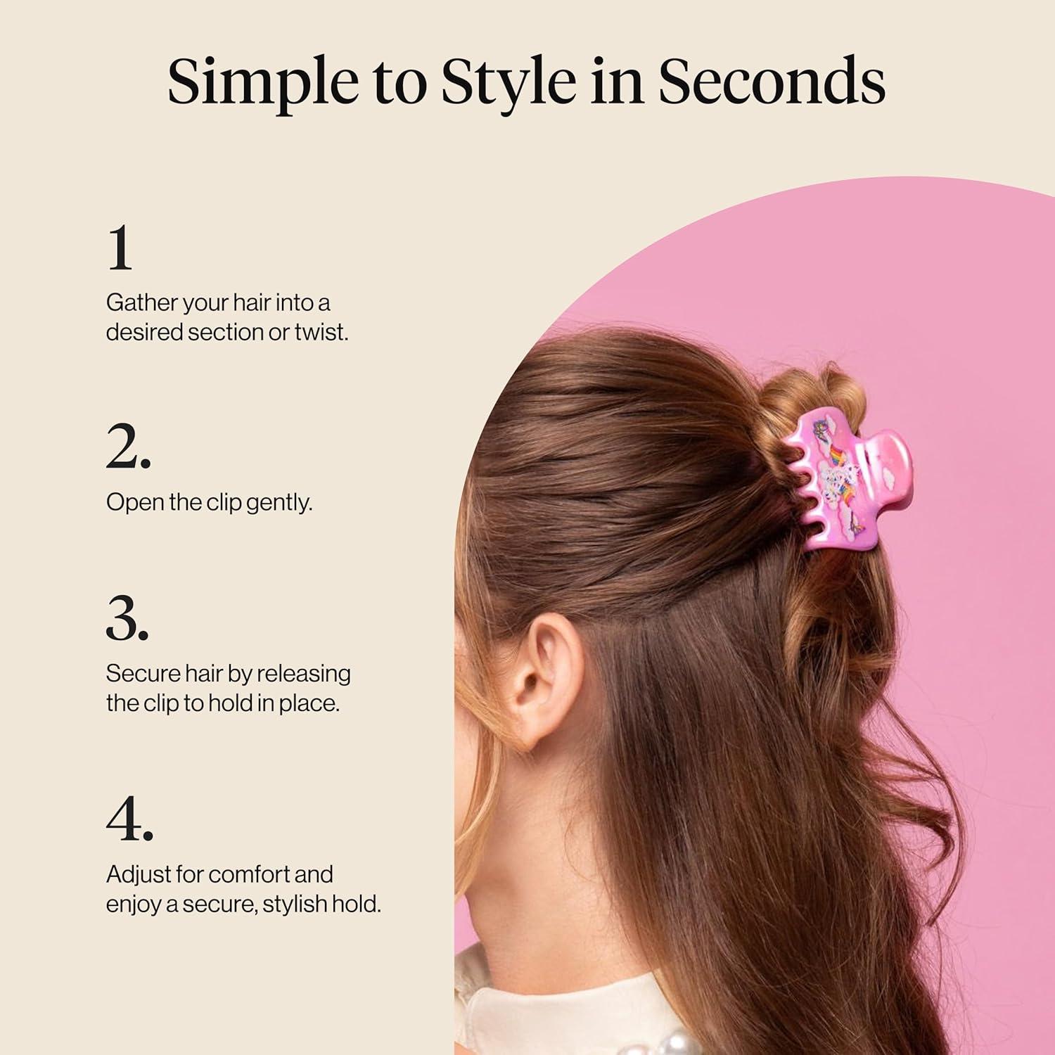 imageKitsch Hello Kitty Recycled Plastic Puffy Medium Hair Clips for Women Medium Claw Clips for Thick amp Thin Hair Ideal Gifts for Women 1 PieceAngel Kitty