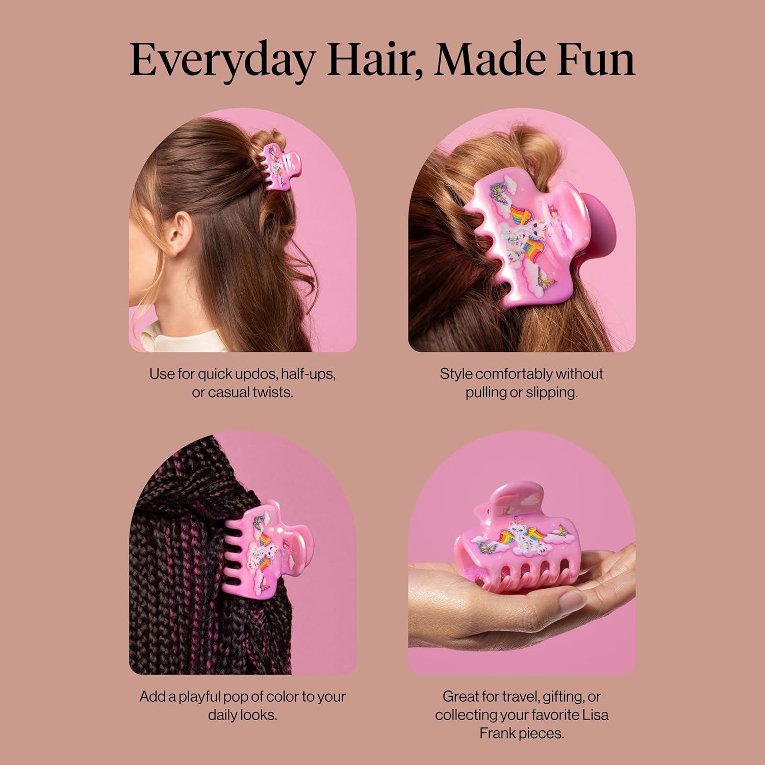 imageKitsch Hello Kitty Recycled Plastic Puffy Medium Hair Clips for Women Medium Claw Clips for Thick amp Thin Hair Ideal Gifts for Women 1 PieceAngel Kitty