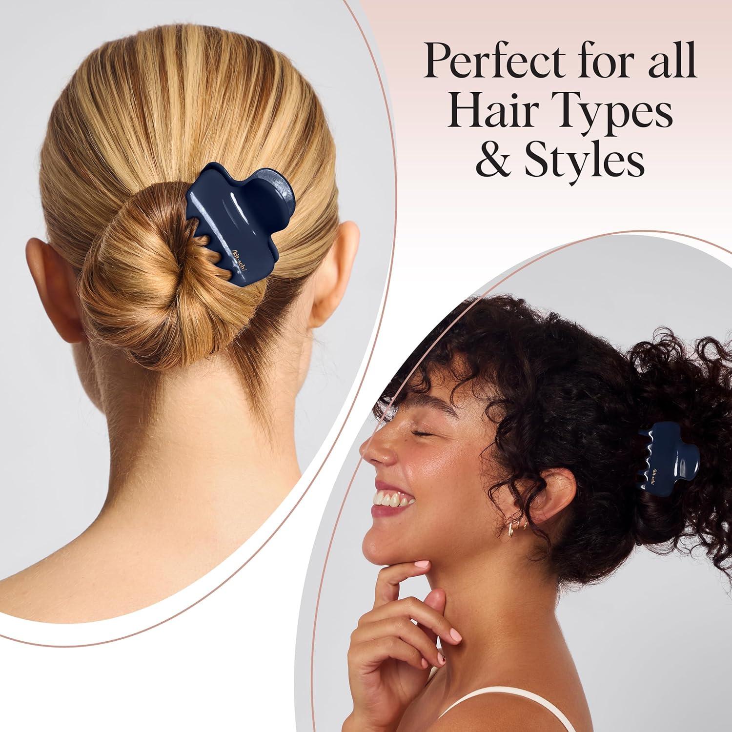 imageKitsch Hello Kitty Recycled Plastic Puffy Medium Hair Clips for Women Medium Claw Clips for Thick amp Thin Hair Ideal Gifts for Women 1 PieceBlue Orchid