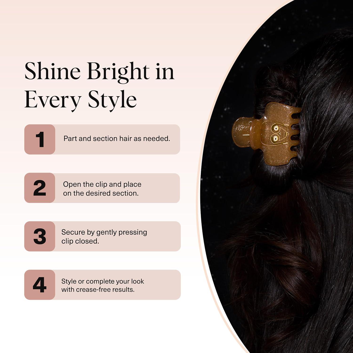 imageKitsch Hello Kitty Recycled Plastic Puffy Medium Hair Clips for Women Medium Claw Clips for Thick amp Thin Hair Ideal Gifts for Women 1 PieceC3PO