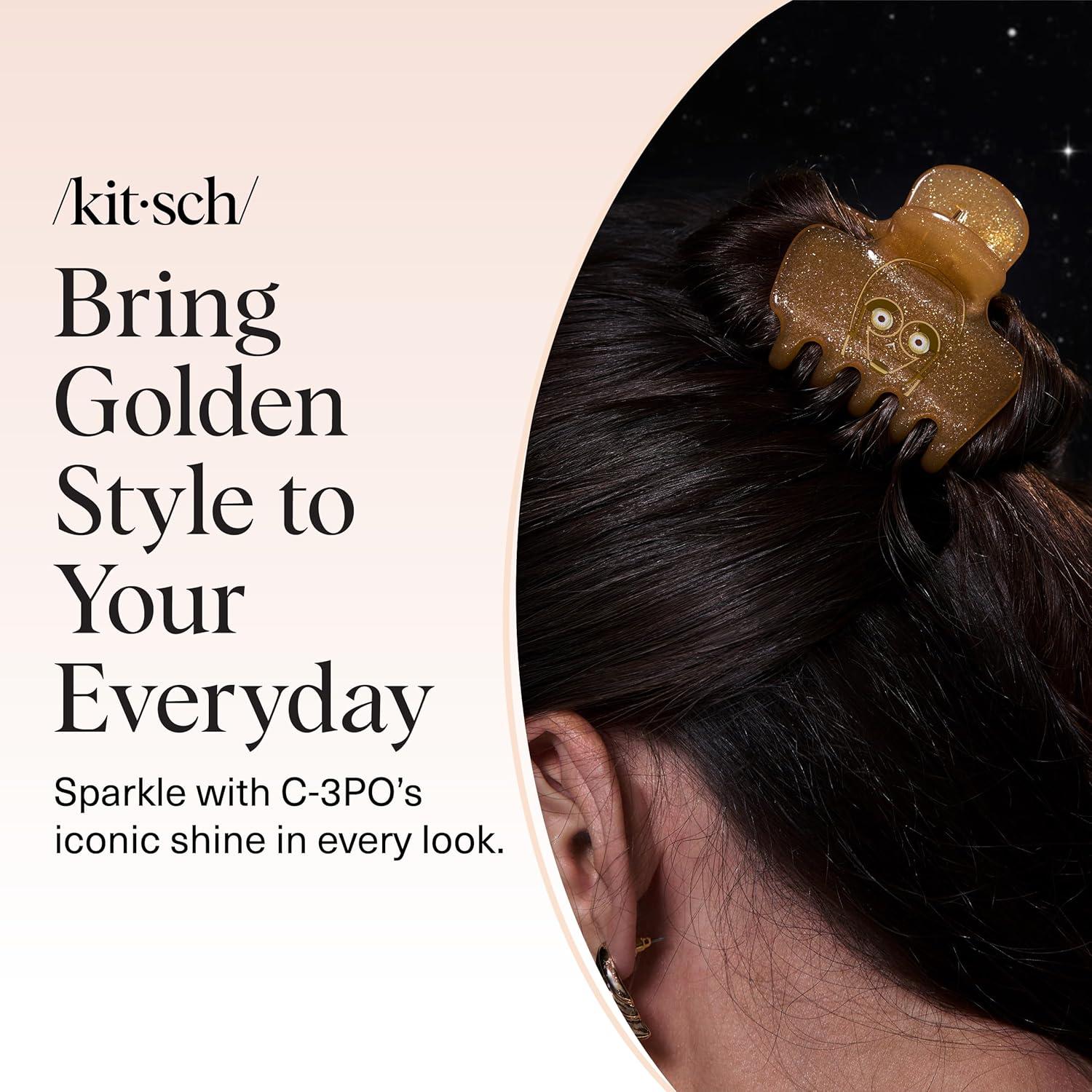 imageKitsch Hello Kitty Recycled Plastic Puffy Medium Hair Clips for Women Medium Claw Clips for Thick amp Thin Hair Ideal Gifts for Women 1 PieceC3PO