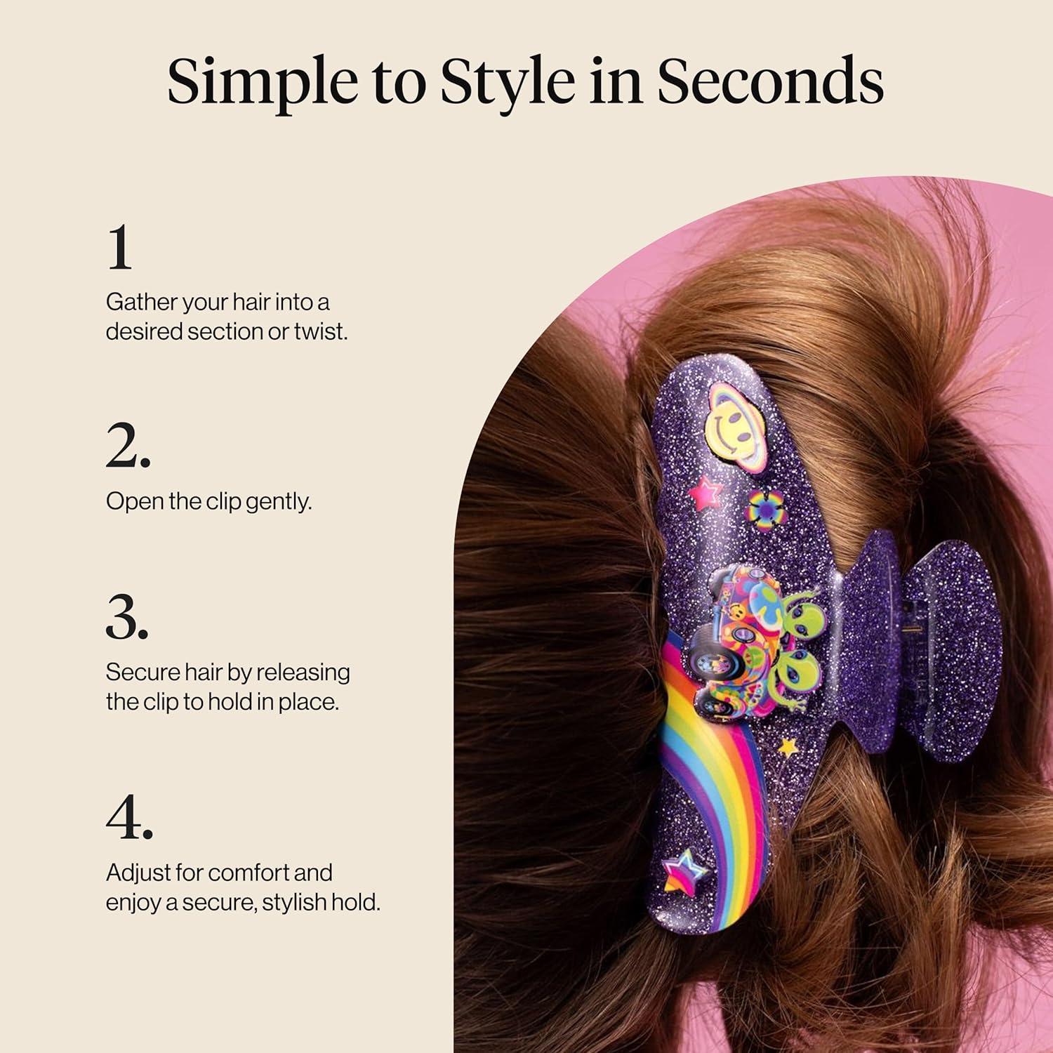 imageKitsch Recycled Plastic Large Claw Clip Big Marble Hair Clips for Women Jaw Clips for Girls Big Claw Clips for Thick Hair Ideal Gifts for Women 1pc BlondeZoomer Zorbit