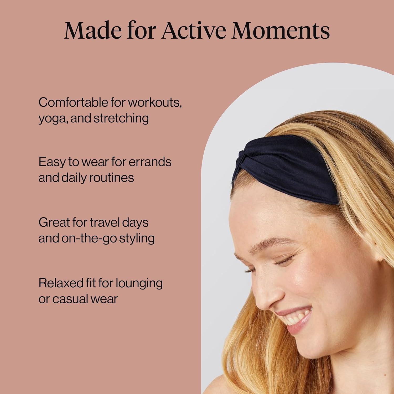 imageKitsch Wide Headbands for Women Non Slip Running Headbands for Girls Ideal for Working Out Yoga Gym or Lounging Stretchy Head Bands Fashion Hair Accessories Garden Bouquet 2pcsGarden Bouquet