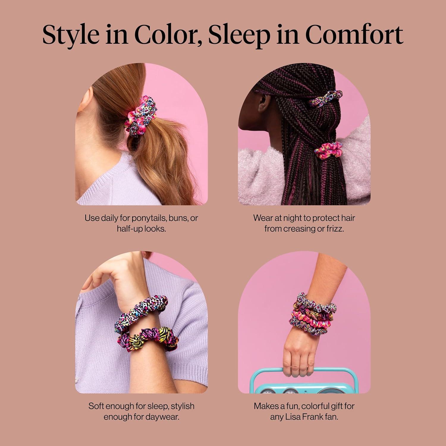 imageKitsch amp MickeyMinnie Fabric Rhinestone Scrunchies for Girls and Women Hair Scrunchies for All Hair Types Perfect for Updo Ideal Gifts for Women Cream 1 PieceRainbow Leopard