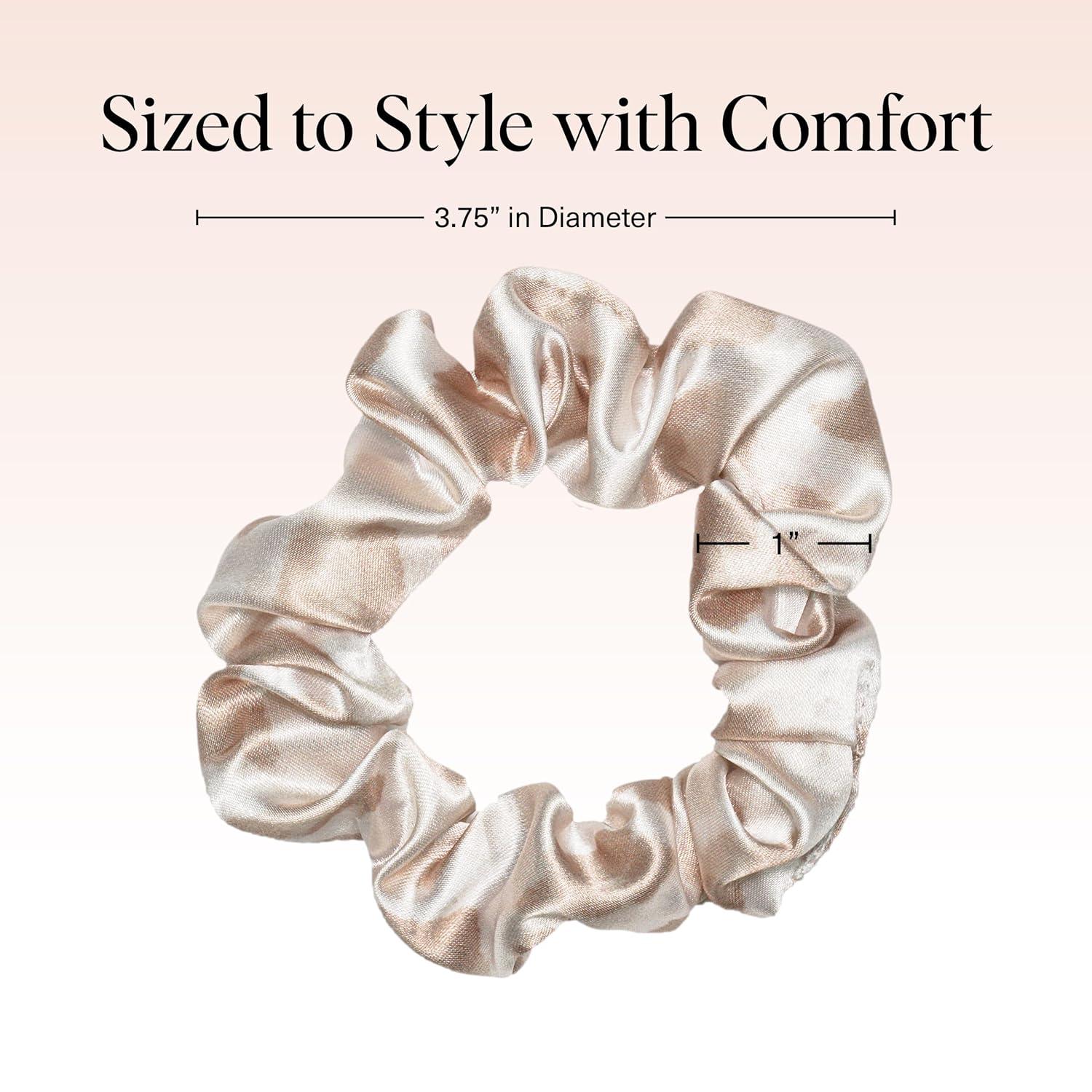 imageKitsch amp MickeyMinnie Fabric Rhinestone Scrunchies for Girls and Women Hair Scrunchies for All Hair Types Perfect for Updo Ideal Gifts for Women Cream 1 PieceBlush Black