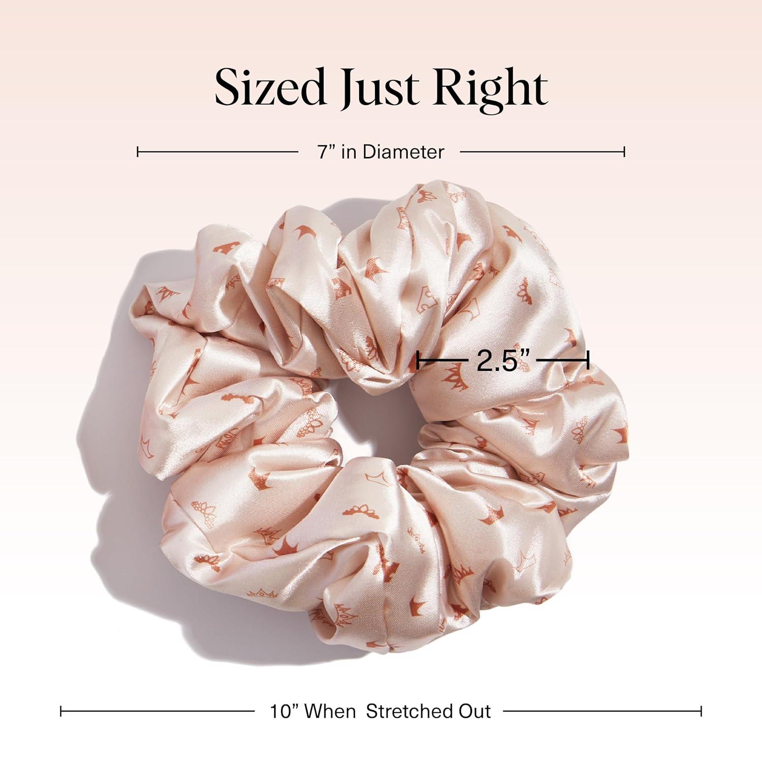 imageKitsch amp MickeyMinnie Fabric Rhinestone Scrunchies for Girls and Women Hair Scrunchies for All Hair Types Perfect for Updo  Ideal Gifts for Women Cream  1 PieceDesert Crown