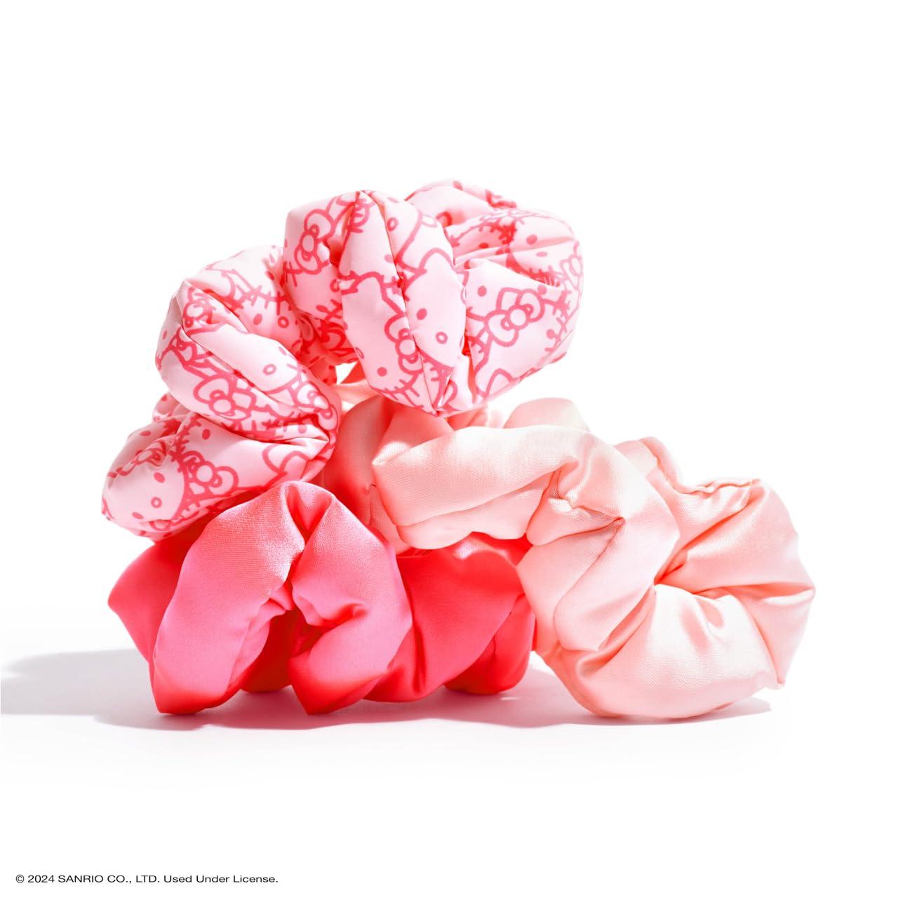 imageKitsch amp MickeyMinnie Fabric Rhinestone Scrunchies for Girls and Women Hair Scrunchies for All Hair Types Perfect for Updo  Ideal Gifts for Women Cream  1 PieceHello Kitty